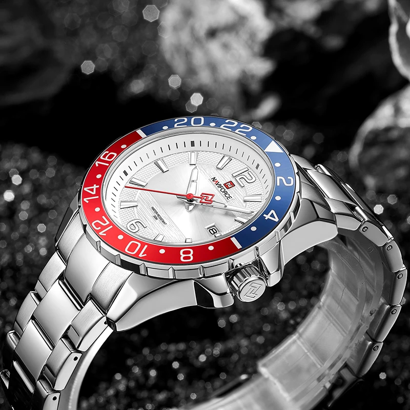 NAVIFORCE – For Men Stainless Steel Waterproof Military Watch | Love Me Some Gadgets