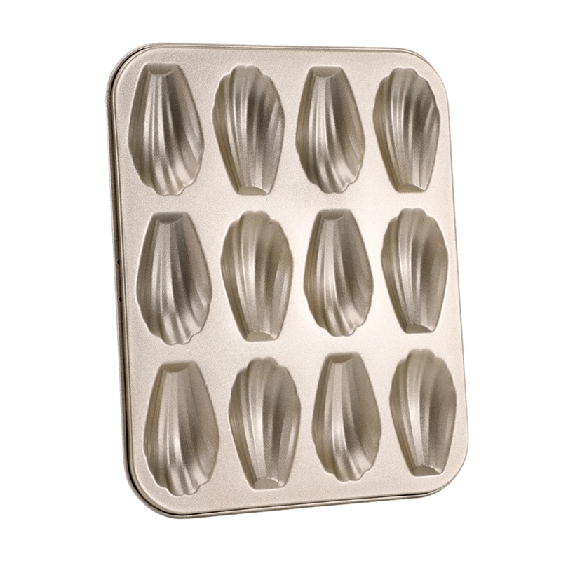 Carbon Steel Cake Mould Muffin Madeleine Pan 12 Cavity Madeleines Cake Baking Pans Tray Shell
