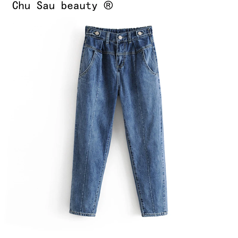 Chu Sau beauty, повседневный стиль, старинный карандаш, ковбойские штаны для женщин, уличная, шикарная, эластичная талия, женские джинсы, новые женские брюки