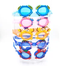Очки детские плавательные очки водонепроницаемые противотуманные плавательные очки детские милые зеркальный ремень регулируемые плавательные очки S