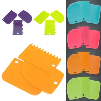 

3PCS/Set Plastic Cream Scraper Spatula DIY Pastry Cutters Cake Decorating Fondant Pastry Cutters Baking Spatulas Cake Tools
