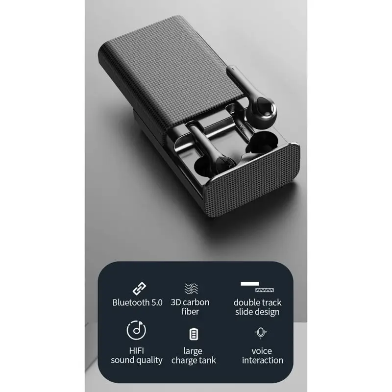 Bluetooth 5,0 черный, белый цвет наушники интеллигентая(ый) Шум снижение Размеры наушники с зарядный чехол HD Беспроводной стерео наушники