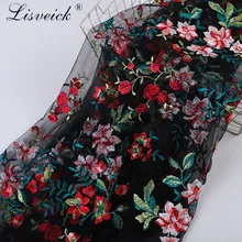 1 метр 135 см Тонкая Цветочная вышитая кружевная ткань Цветочная Кружевная Сетка цветок кружева марля для платья платье для выпускного вечера костюмы