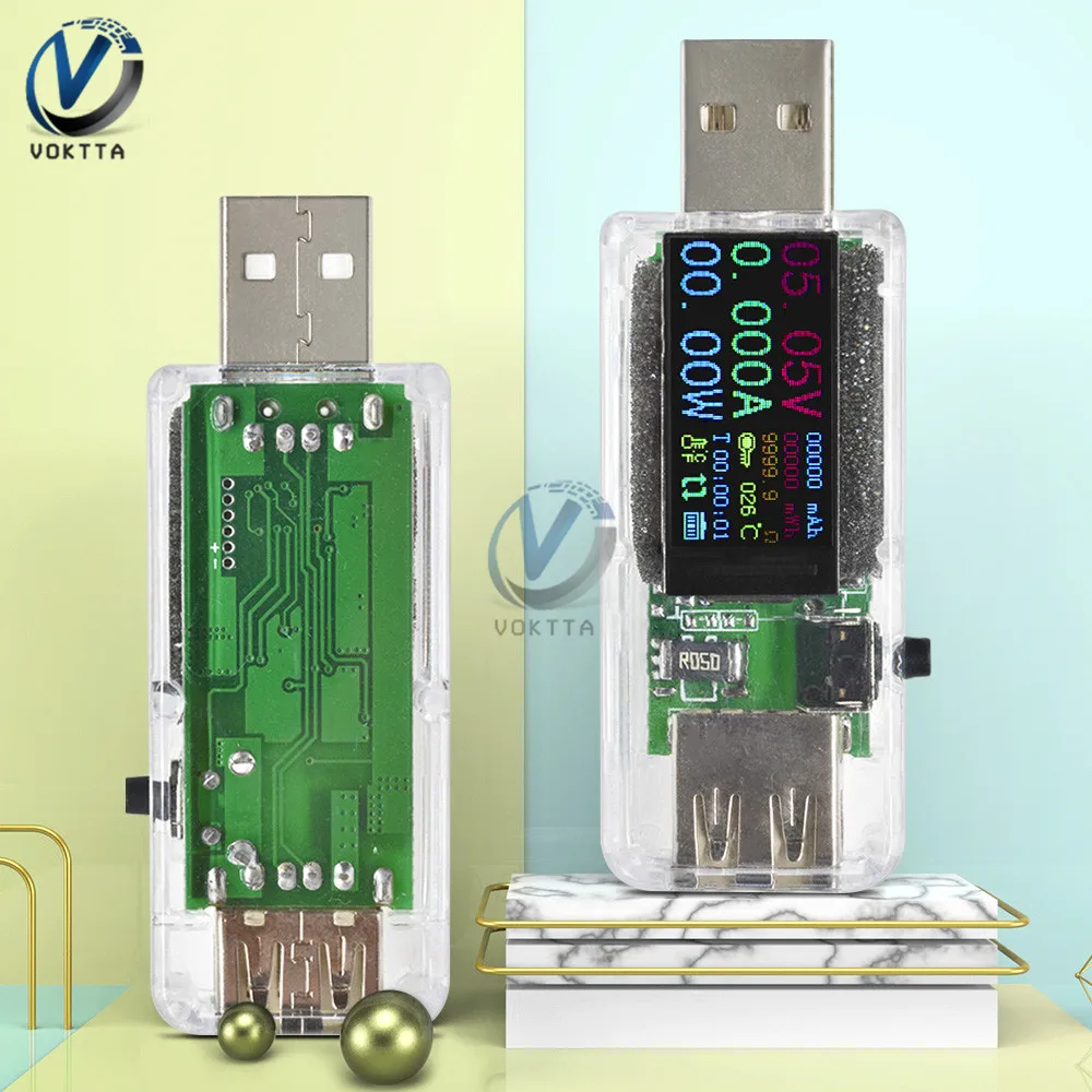 USB тестер цифровой ЖК-вольтметр измеритель тока Амперметр детектор Поддержка QC 2,0 3,0 зарядное устройство индикатор USB доктор