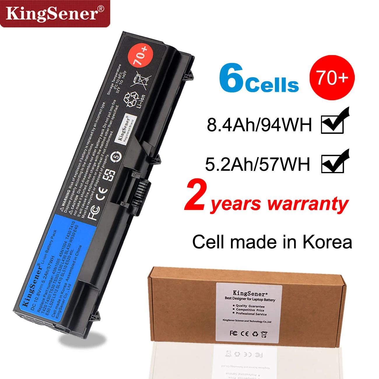 Kingsener-bateria de Célula para Notebook Compatível com Lenovo Thinkpad T430 T430i T530 T530i W530 Sl430 Sl530 L430 L530 45n1104 45n1105 45n1013