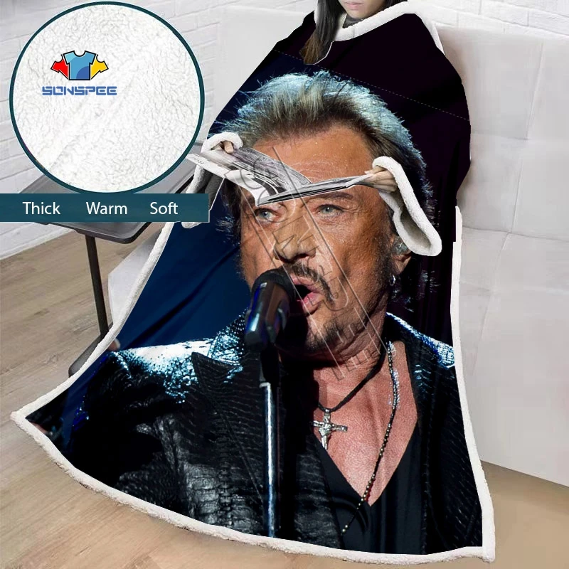 Новинка, 3d принт, рок-певец, Джони Халлидей, одеяло для путешествий, покрывало с рисунком, одеяло для мальчиков и девочек, одеяло для дивана, ленивое одеяло - Цвет: 2