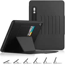 Funda con Portalápices para iPad Pro 11, 2020, 10,2, 2017, 2018, 5. ª y 6. ª generación, Mini 4, 5, Air 2, 7 soportes magnéticos, 9,7