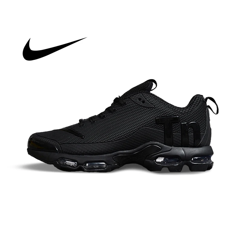 

Original NIKE AIR MAX PLUS TN Men's Running Shoes Black Sneakers Damping Anti-slippery Lightweight Comfortable Good Quality