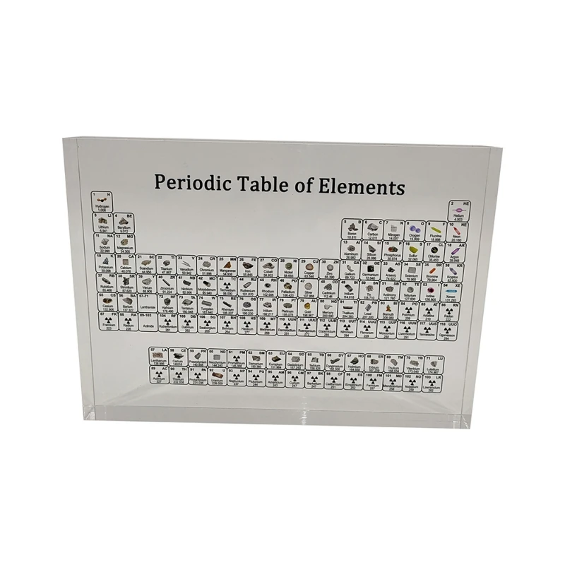 Акриловый хрустальный стол с химическими элементами, украшение для домашнего рабочего стола для студентов, обучающее украшение для спальни