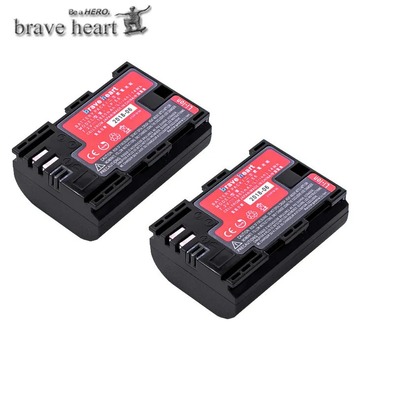 2battery Декодированный LP-E6 LP E6 Аккумулятор для камеры LP E6 E6N аккумулятор от SANYO cells для Canon DSLR EOS 60D 5D3 7D 6D 70D 80D 5D Mark II III - Цвет: 2battery