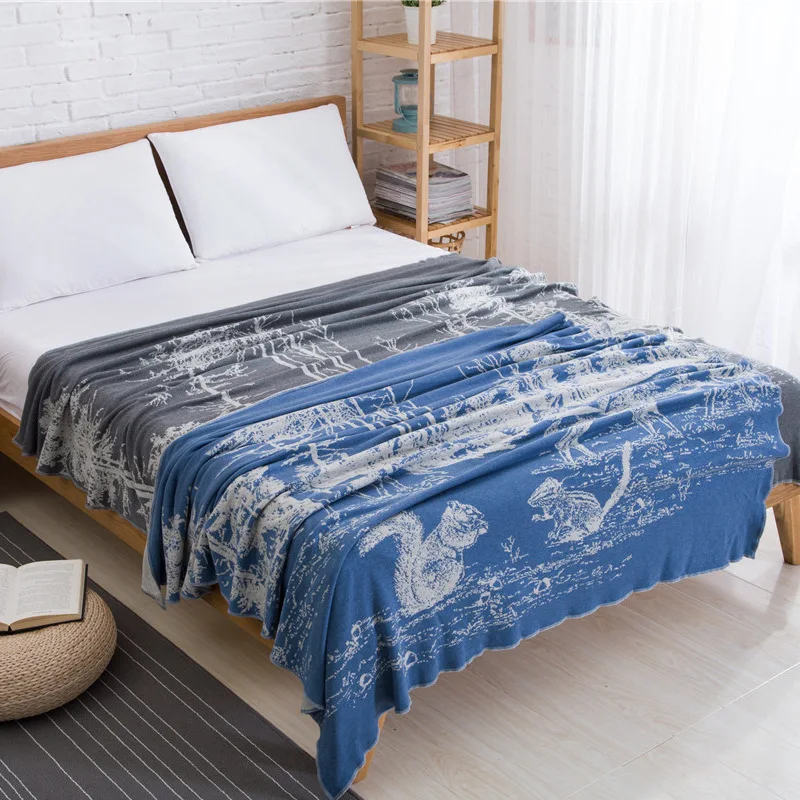 

Cotton Knitted Thread Blanket New Style Sofa Blanket Photographic Prop Model Room Nap Blanket Thread Blanket Knitted Blanket