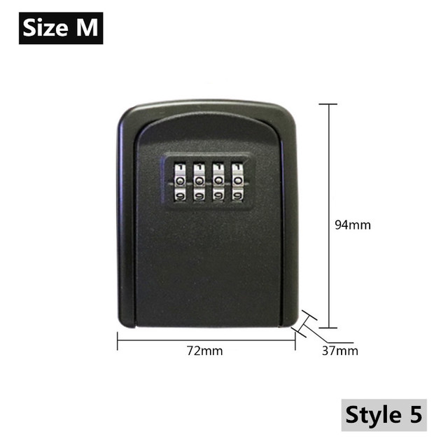 new wall-mounted key storage box 4 digit combination password security password lock keyless home safe stash