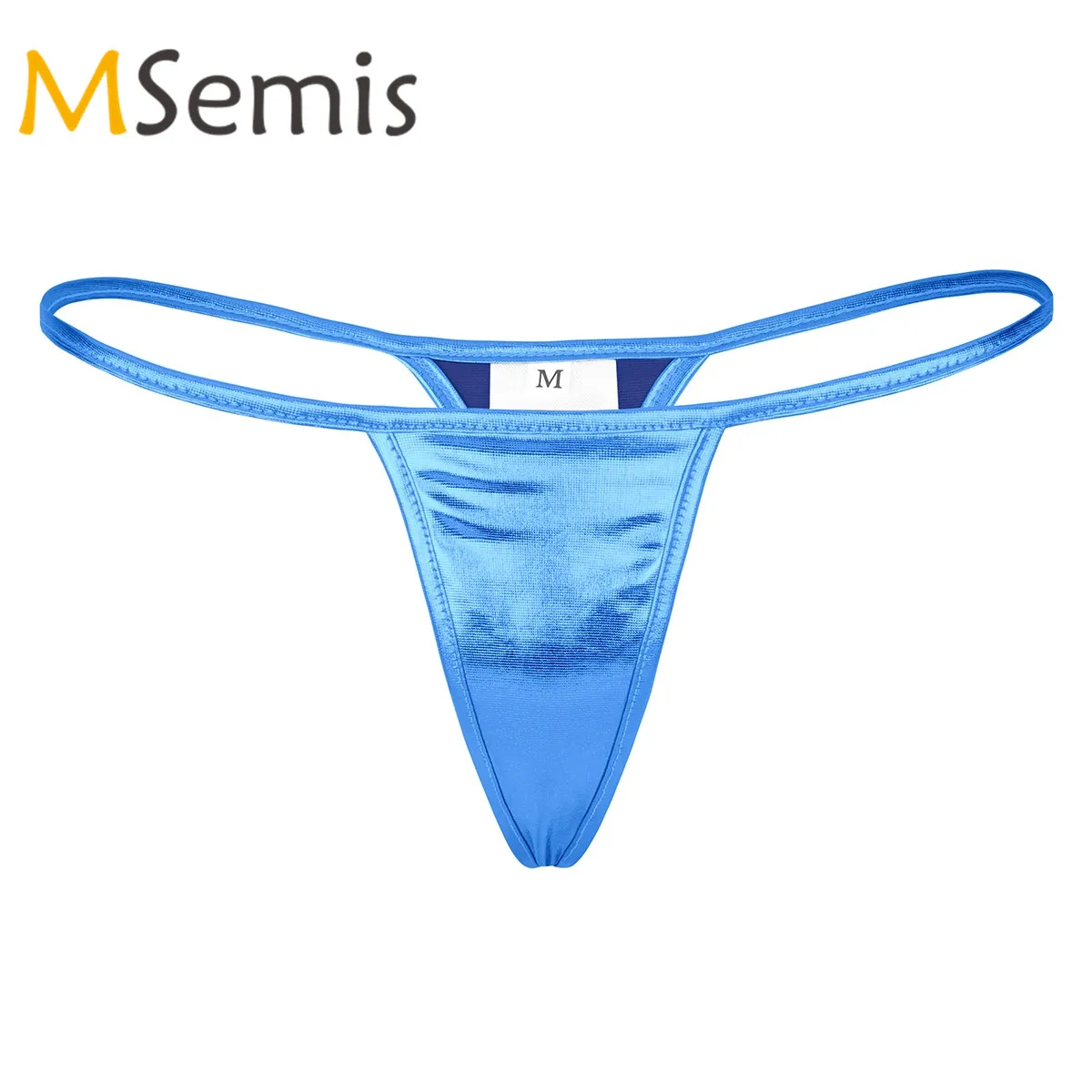 Women's Swimsuit Lingerie Underwear Shiny Metallic Leather Swimwear Low Rise Mini Bikini G-string T-back Thongs Briefs | Спорт и