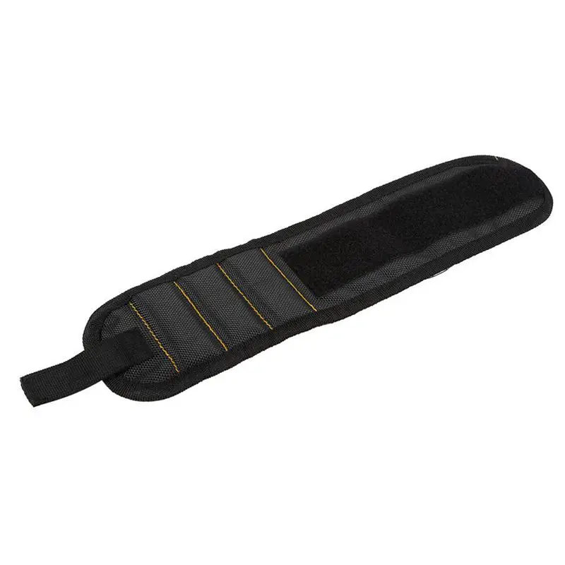 

Strong Magnet Wristband 3 Magnetic Adjustable Wrist Bands Screws Nails Nuts Bolts Tools black