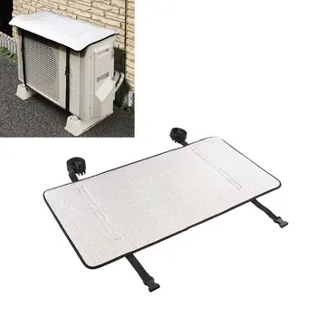 

80*40cm Air Conditioning Cover Aluminum Foil Material Waterproof Sunshade Top Leaf Guard Air Conditioner
