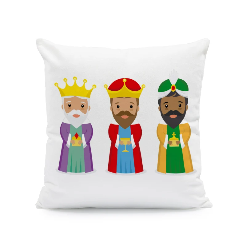 Мультяшный испанский Los Reyes Magos чехол для подушки в подарок золотой специи медицина диванная декоративная наволочка для подушки персиковая кашемировая подушка для отдыха