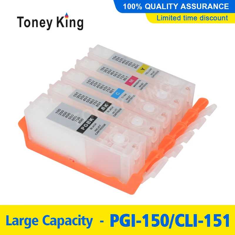 Toney King PGI 150 CLI 151 многоразовый картридж для принтера Canon PIXMA MG5410 MG5510 MG5610 MG6310 MG6410