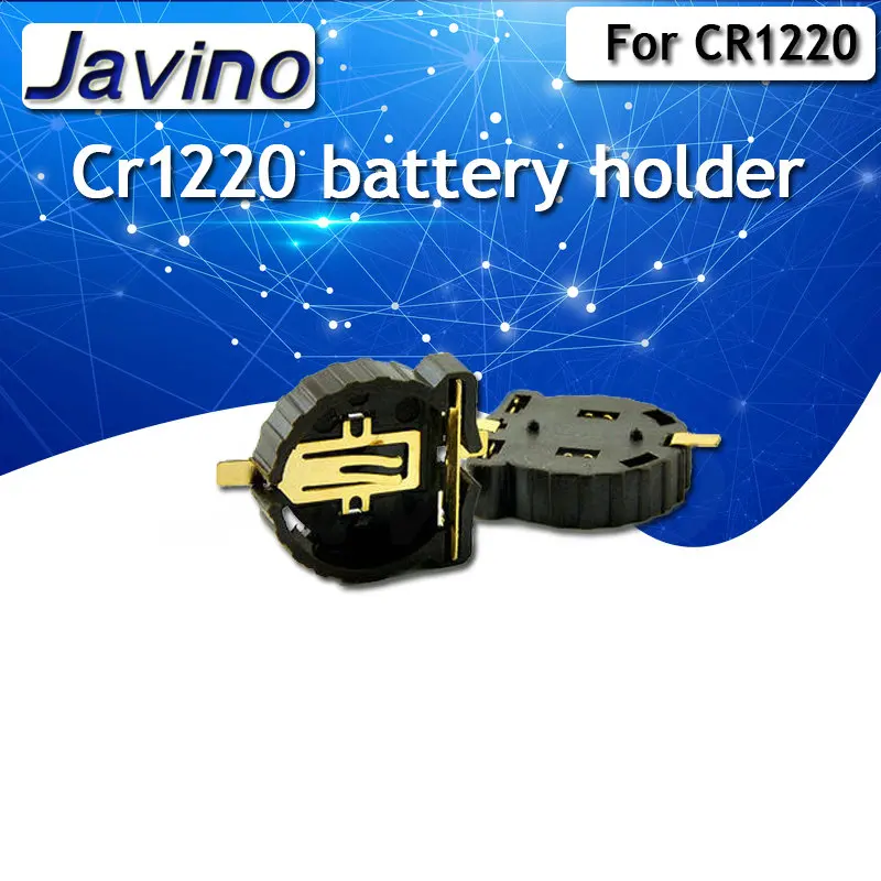 

10PCS SMD SMT CR1220 CR1225 BS-1220-2 3V BUTTON CELL BATTERY SOCKET HOLDER CASE BOX