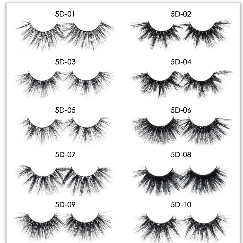 

Wholesale Eyelashes 10/20/30/50/100 Pairs 3D Mink Lashes Bulk Dramatic 25mm False Eyelashes Extension Makeup Resuable Lash 5D01