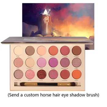 

New 18 Colors Shimmer Matte Eye Shadow Waterproof Smudge-proof Colorfast Eyeshadow Palette With Brush