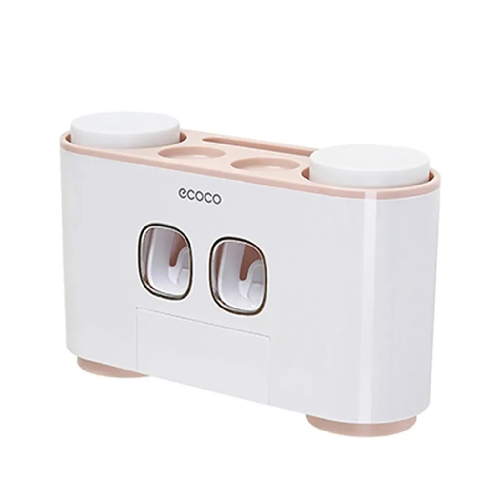 

Bathroom Accessories Plastic Lazy Toothpaste Dispenser 5 Toothbrush Holder Squeezer Creative Automatic