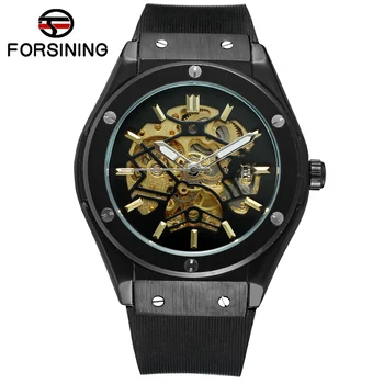 

FORSINING Waterproof men's watches fashion Retro Black Watches automatic mechanical wrist watches