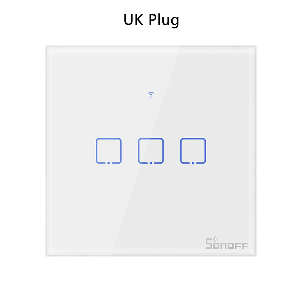UK 3 "Умный" настенный WIF переключатель 1/2/3 серии TX интеллигентая(ый) настенный сенсорный выключатель света, светодиодные лампы Переключатель для Google Home умный переключатель умный дом пульт дистанционного управления - Комплект: UK 3