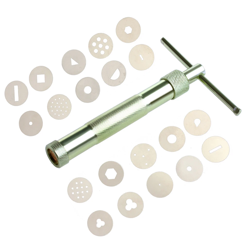 

20 Discs Stainless Clay Sugar Fondant Craft Tool Cake Paste Extruder Sculpture DXAF