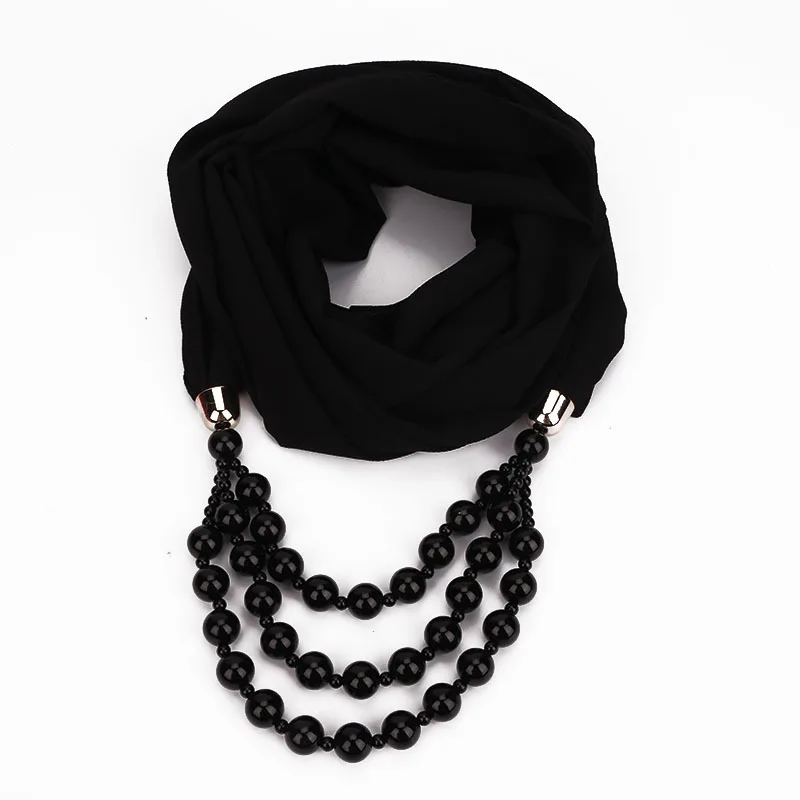 Hda672349a9a34328902b9738de6e0c1aC Women Shawl Hijabs Pendant Necklace Scarf Women Solid Color Shawls Jewelry Scarf Female Stole Beach Trip Accessories Scarves Mallzona