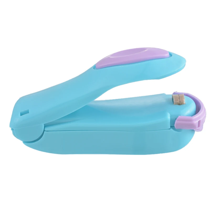 10x3.5x4cm blue 1 шт., портативные зажимы для мешков, мини герметик для рук, запайки для пластиковых пакетов, герметизация, хранение продуктов питания, для кухни - Цвет: 10x3.5x4cm blue