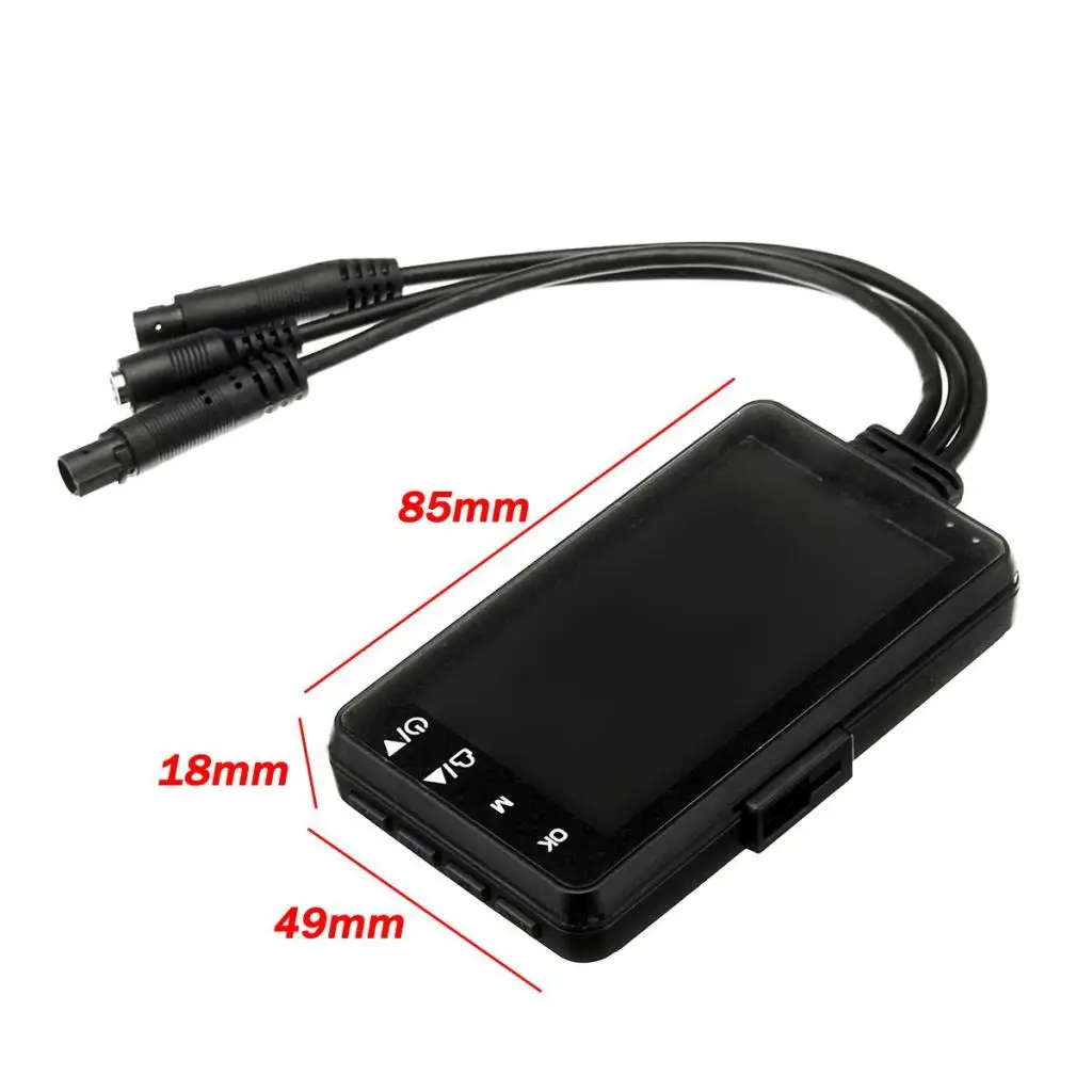1 Set Motorcycle Camera 3 Inch LCD Hidden DVR Driving Recorder Dash Cam Waterproof Auto Recording 3.3 x 1.9 x 0.7 Inch