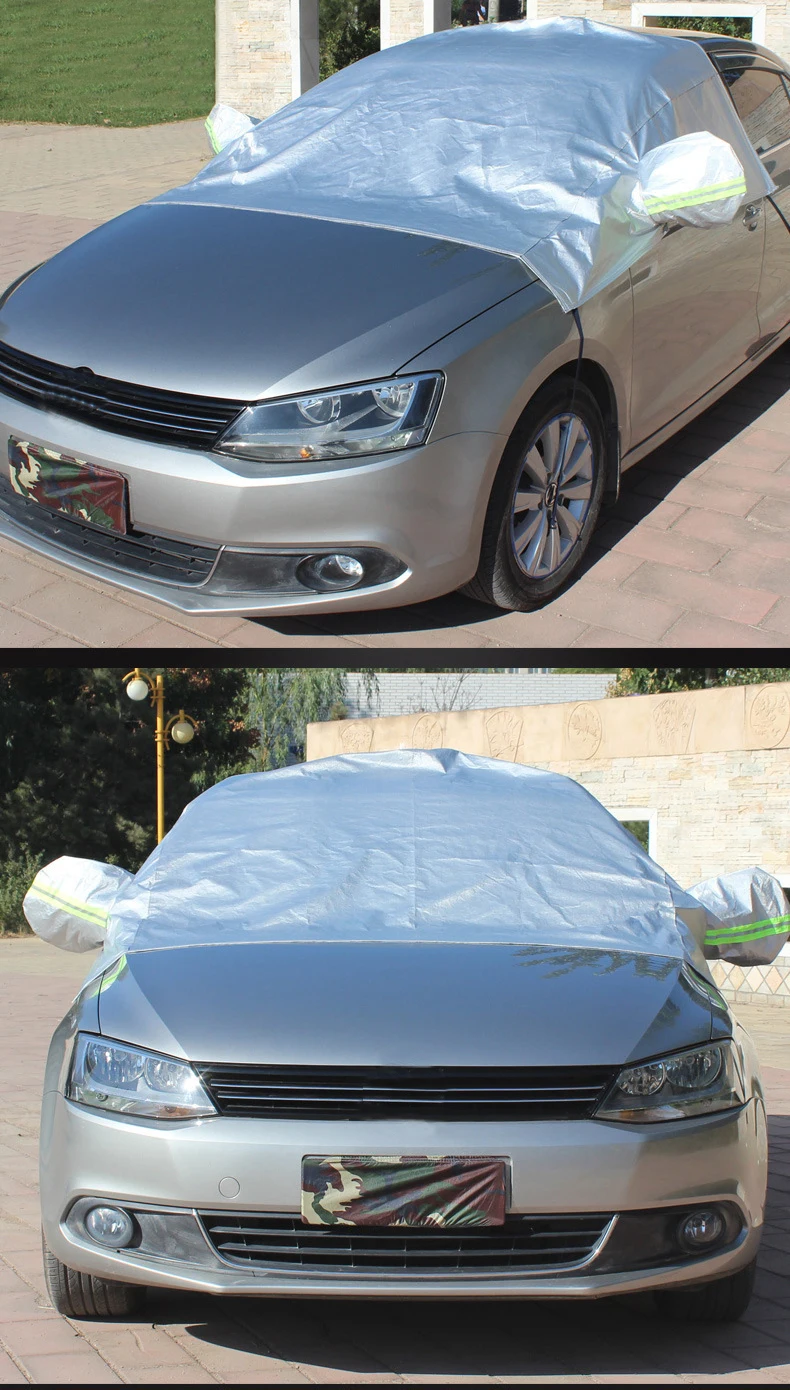 Car Cover Sun UV Snow Ice Dust Rain Resistant Wind Sunshade Cover Auto Frost Foldable Windscreen Screen Protector Accessories