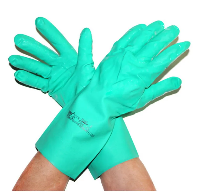  Ansell Chemical Resist Work Gloves Nitrile Rubber Acid And Alkali Resistant Waterproof Anti-Skid Gloves Industrial Laboratory (11)