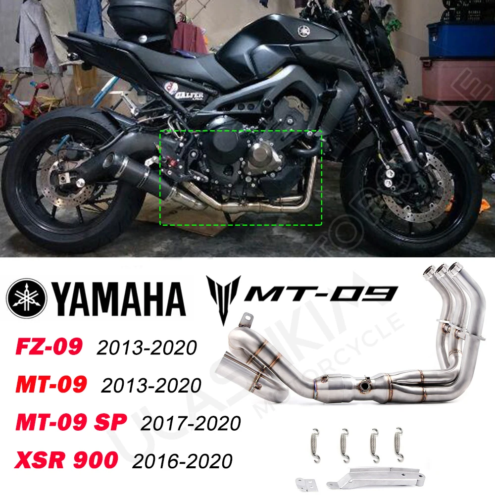 Выхлопных газов для Yamaha MT 09 FZ 2013 2020 SP 2017 XSR900 2016 до мотоцикл выхлопной глушитель