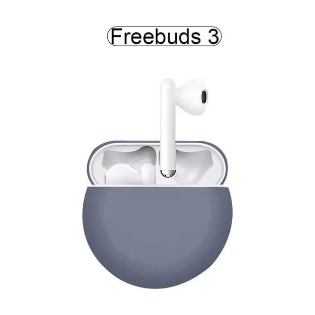 Чехол для наушников s для huawei FreeBuds 3 Чехол в китайском стиле мягкий силиконовый беспроводной Bluetooth Противоскользящий защитный чехол - Цвет: Фиолетовый