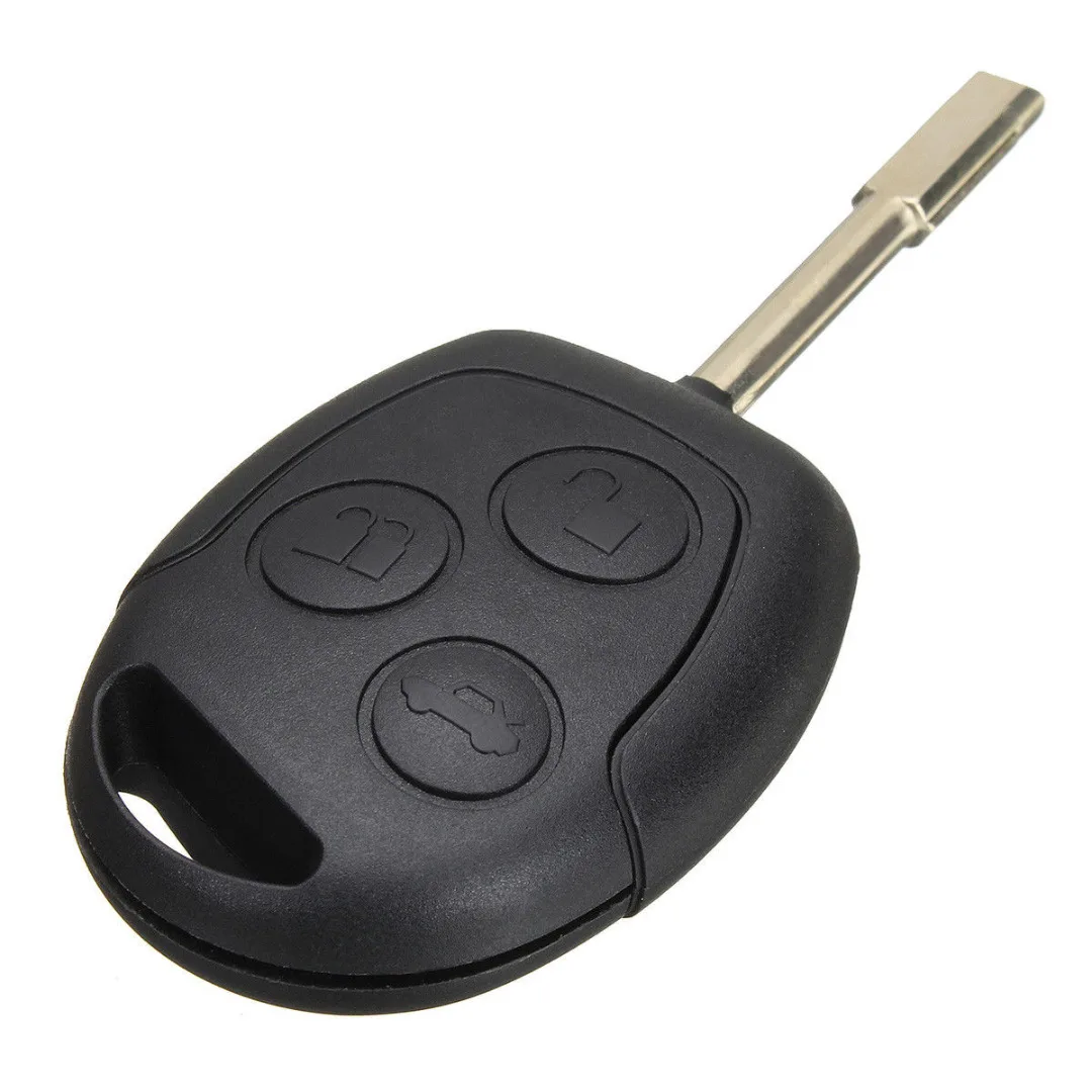 Mayitr Black ABS 3 Button Remote Key 433.92Mhz 4D63 Chip With 3V Battery For Ford Fiesta Fusion Transit