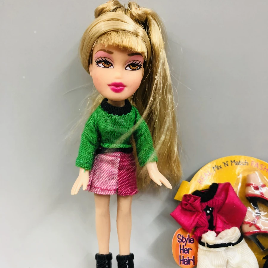 12 см оригинальная модная фигурка, оригинальная милая маленькая кукла BratzDoll с красными волосами и красивой одеждой, лучший подарок для ребенка