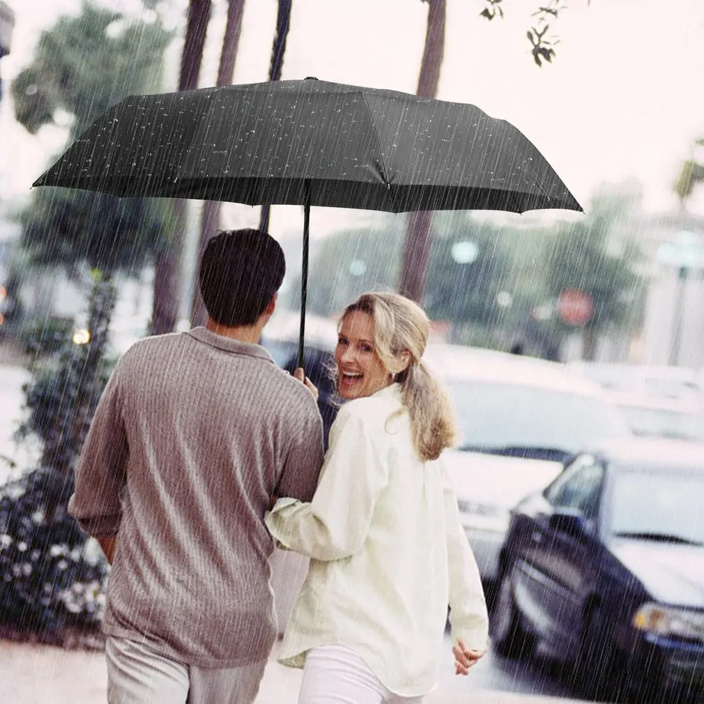 OUTAD Safety Locking Mechanism Windproof Compact Travel Umbrella Auto Open/Close Self-locking Waterproof Light Weight