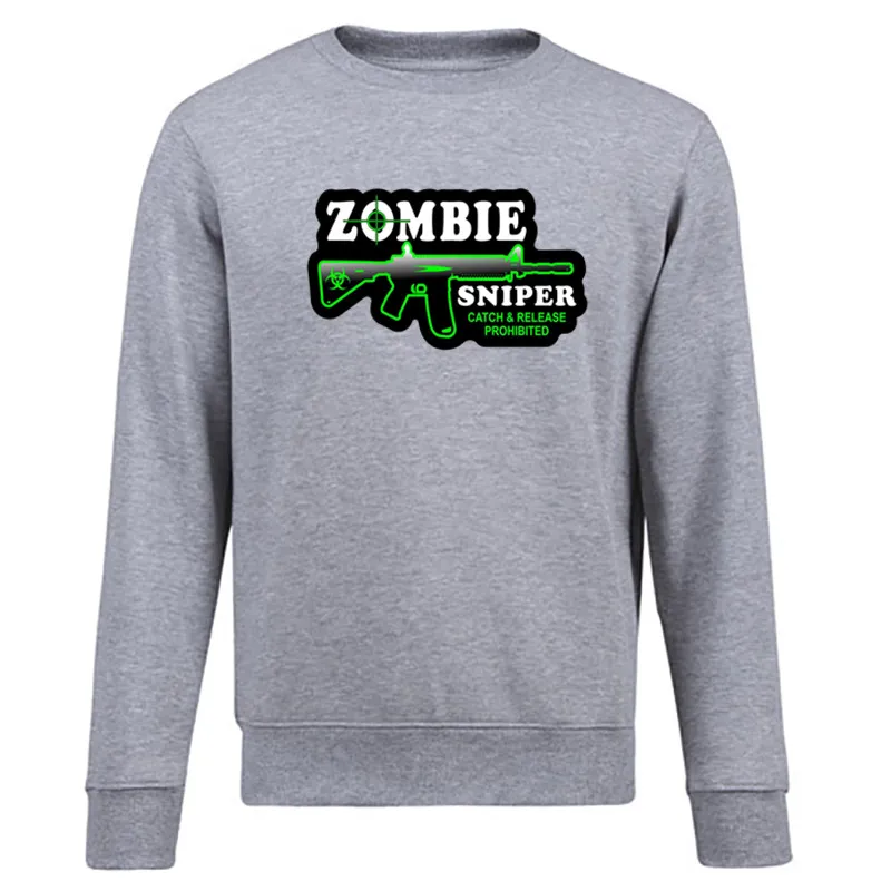 Cartoon ZOMBIE Sniper Bio Hazard Retro-riflettente Decalcomania Fashion Sweatshirts Anime Printed Cool Sweatshirt Hip Hop | Мужская
