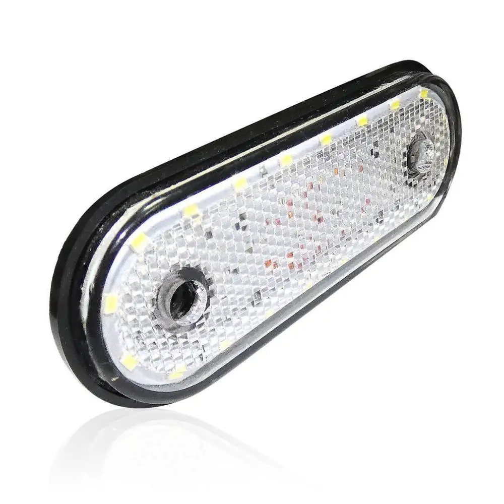 Fuleem 8 шт. 24 В овальные 20 Led белые боковые Контурные габаритные огни фонари заднего хода для прицепов грузовиков водонепроницаемый
