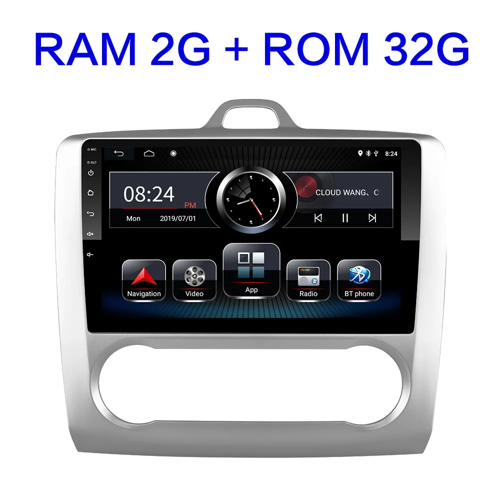 B Android 9,0 для Ford Focus Exi AT 2004 20005 2006 2007 2008 2009 2010 2011 Автомобильный Радио DVD gps навигация мультимедийный плеер 2G оперативная память - Цвет: B