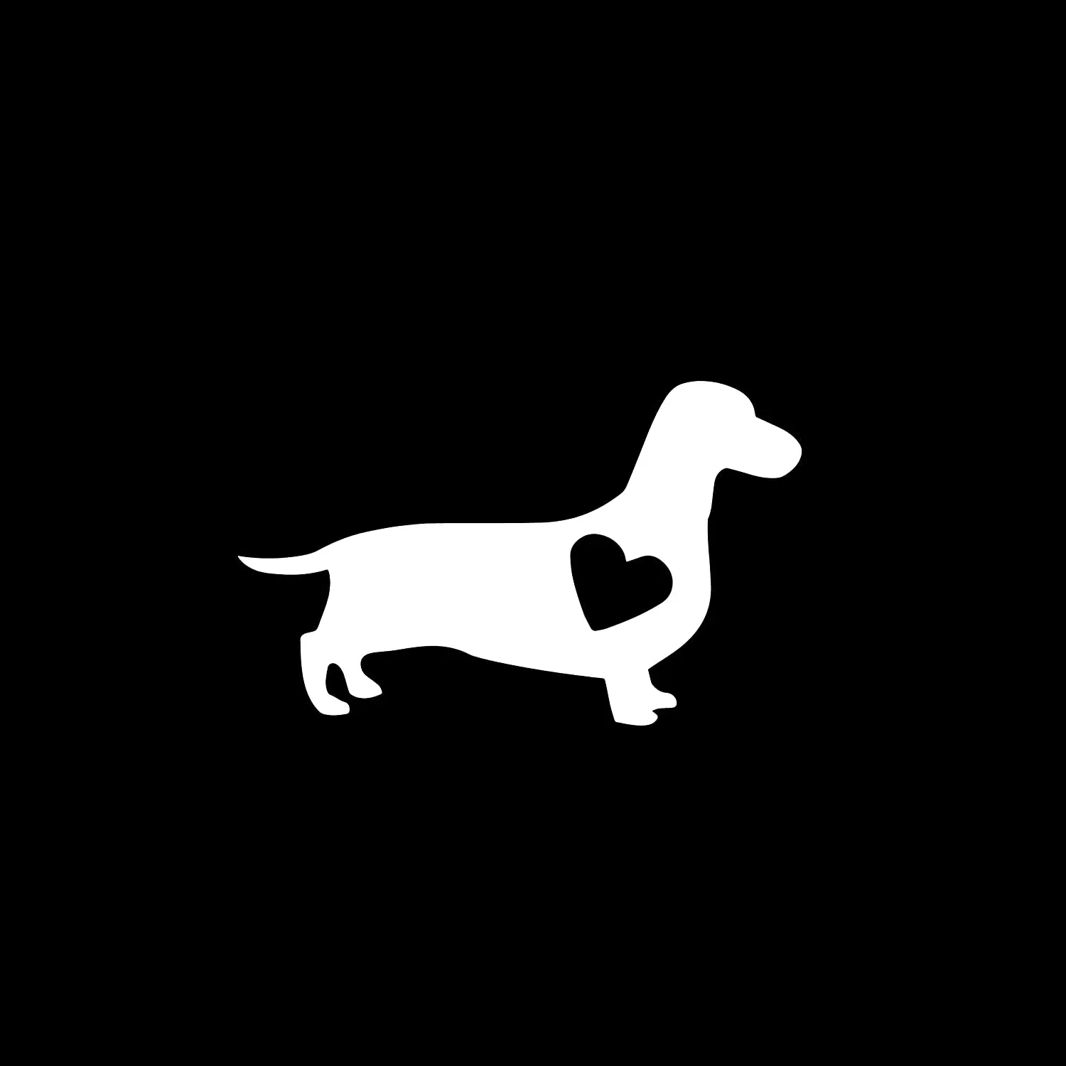 

Dachshund Love Vinyl Decal Car Sticker Windshield Bumper Motorcycle Helmet Decal High Quality Cover Scratches Waterproof PVC