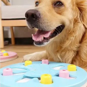 

Pet Slow Feed Bowl Leak Food Training Puzzle Dog Toy Board Dispenser Bite-resistant Anti-boring Anti Choke Basin