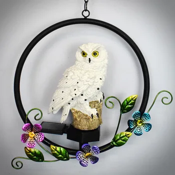

Owl Shape Garden Ornament Rustproof Weather Resistance Lawn Lamp Solar Light Hanging Outdoor Patio Decoration LED Lantern