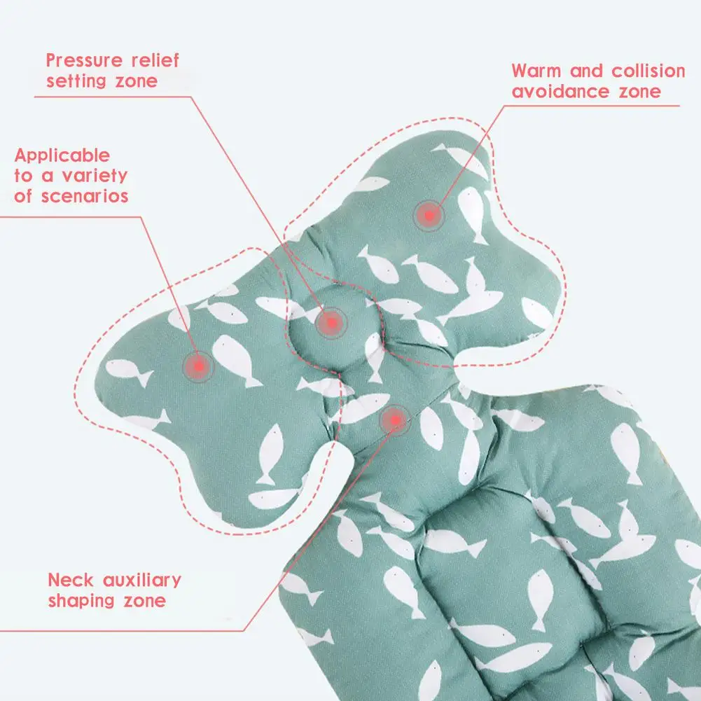 Universal Baby Stroller Seat Cushion Baby Car Cushion Head Neck Support Pillow Infant Pram Pushchair Warm Mat