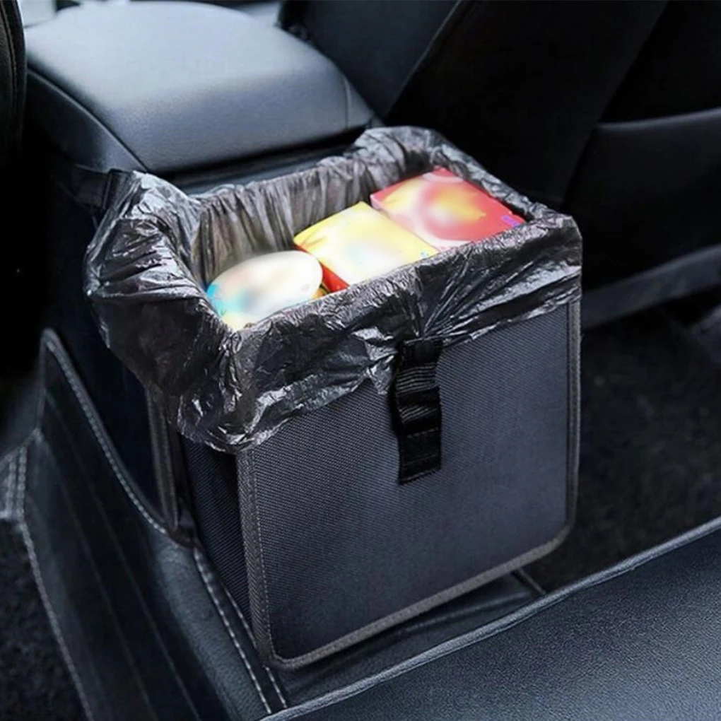 Car Trash Can Auto Organizer Storage Bag Car Garbage Bin Ashtray Dust