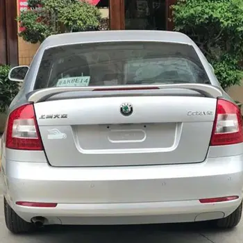 

Use For Skoda Octavia 2006--2014 Year Spoiler ABS Plastic Carbon Fiber Look Rear Trunk Wing Car Body Kit Accessories