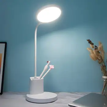 

Table Lamp Color Adjustble Touch Control Reading Lamp With Pen Mobile Phone Holder Eye Protection Desk Light For Home Dormitory