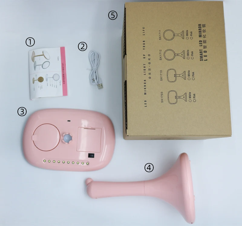 Светодиодный зеркало для макияжа, Bluetooth, аудио, настольная лампа, зеркало, светящееся зеркало, умный bluetooth-динамик, светильник, регулируемая интенсивность
