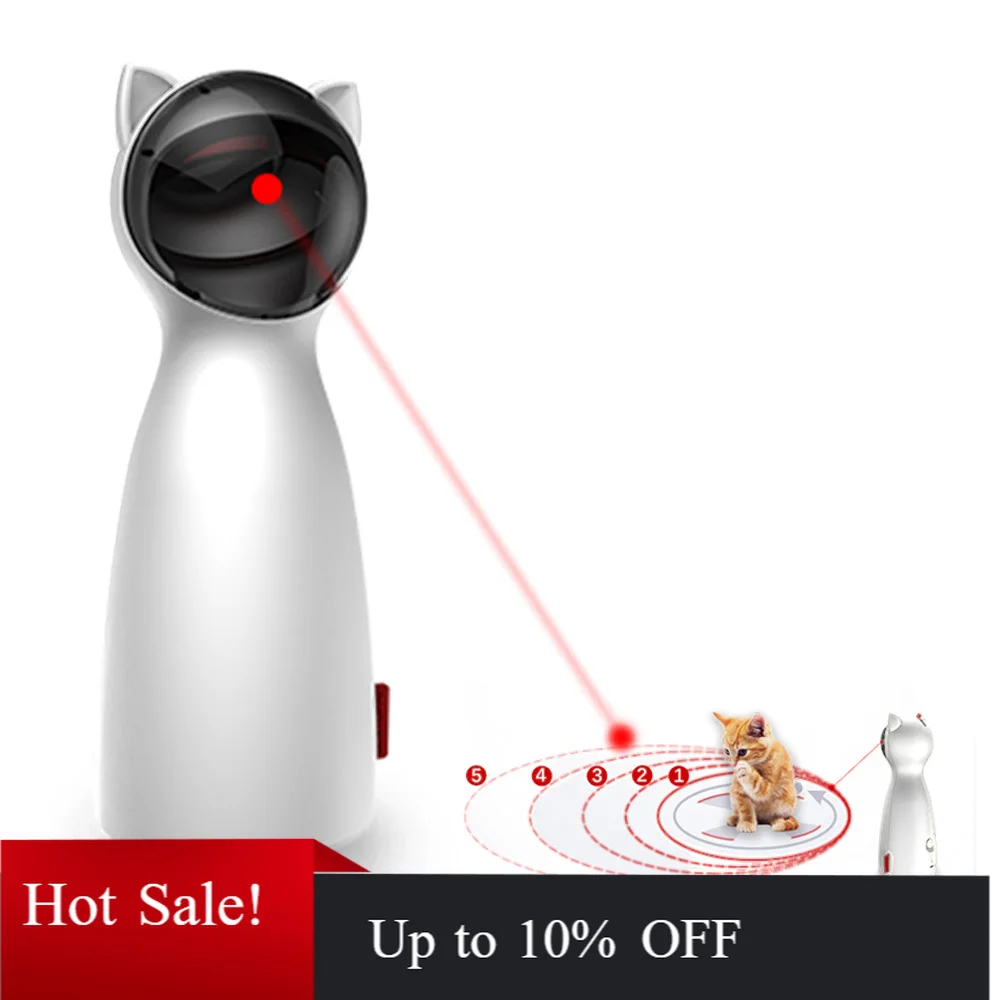 

2020 Automatic Laser Cat Toy, Red Laser Dot, Robot Cat Laser Toy